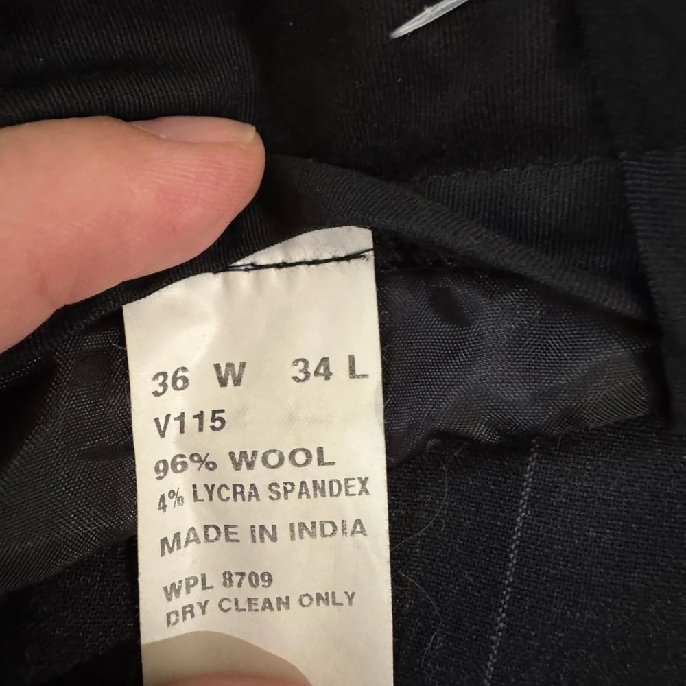 Classic custom wool Nautica Charcoal Pinstripe Men's suit set